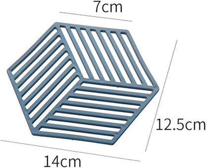 1PCS Multifunction Heat Resistant Silicone Mat Drink Cup Coasters Nonslip Pads Pot Holder Table Placemat Kitchen Accessories (random color)