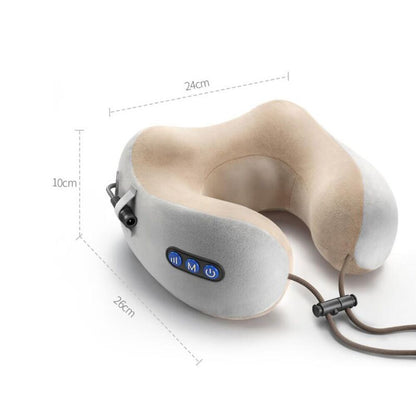 U Shaped Pillow Neck Massager USB Charging Portable Neck Shoulder Cervical Relaxing Massager Protector Outdoor Home Car