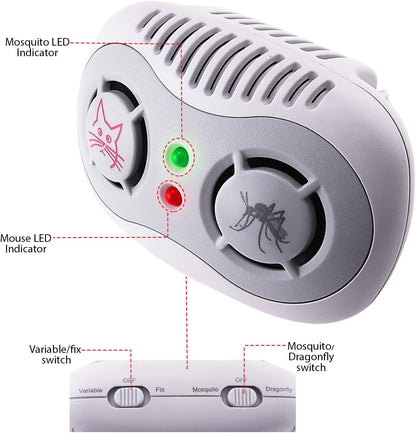 Super Ultrasonic Mouse & Mosquito Repeller for Homes And Apartments