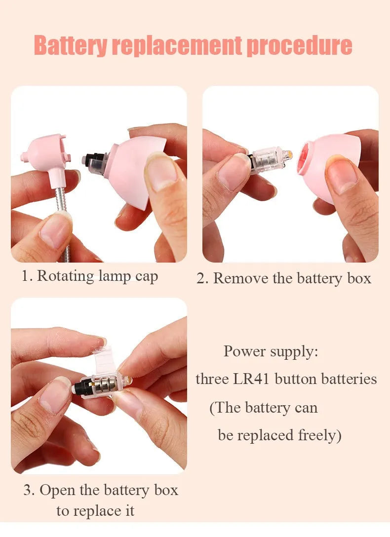 Mini LED Clamp Lamp – Portable USB-Powered Desk Light with Adjustable Flexible Neck, Strong Clamp Base, Eye-Friendly Flicker-Free Lighting for Home, Office, Bedside & Travel ( Random Color)