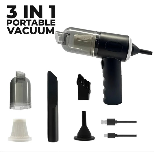 Mini Portable 3 In 1 Powerful Cordless Vacumm Cleaner Duster Blower Air Pump
